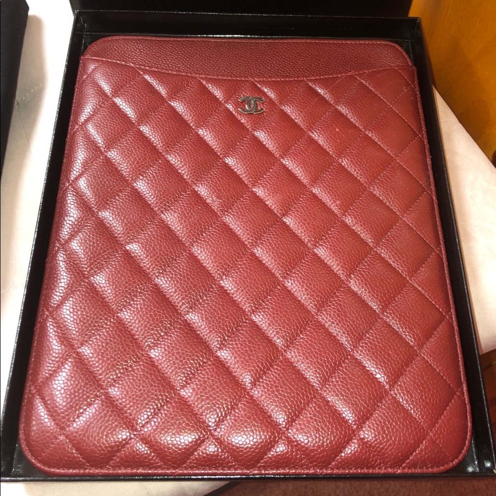 Authentic Chanel iPad Cover w/Chanel box